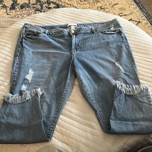 Lane Bryant mid- rise, super stretch, skinny jeans- size 26.